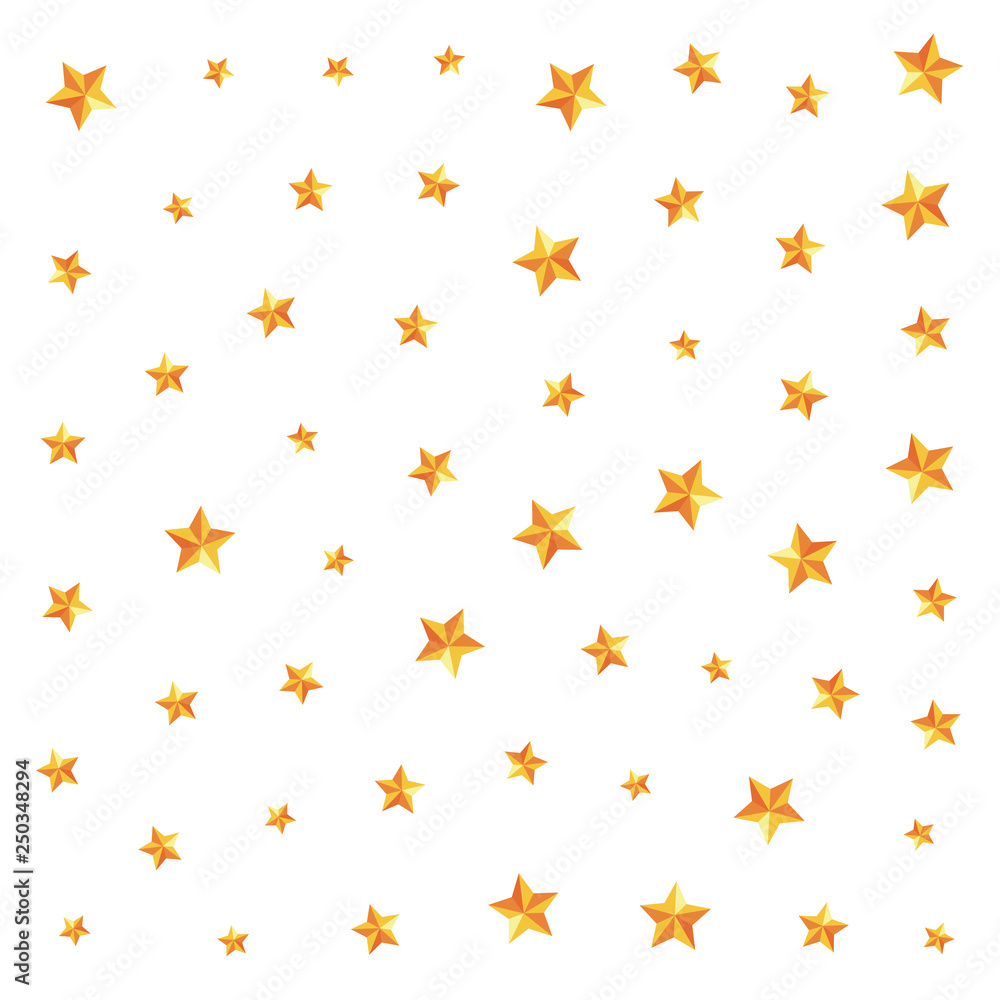 Sticker golden stars decoration