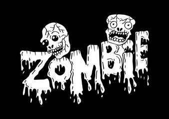 Zombie hand lettering