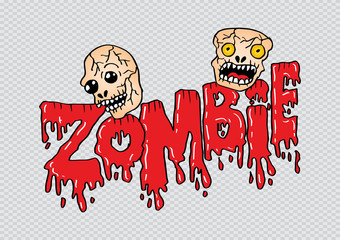 Zombie hand lettering