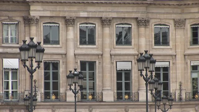 Windows of Place Vendome in Paris France