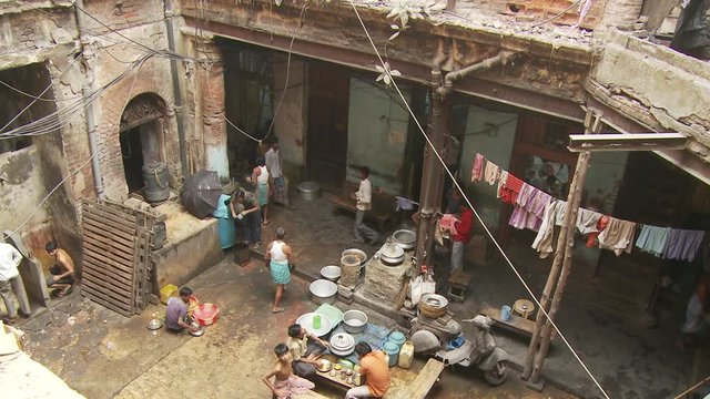 View of people life in Kolkata India