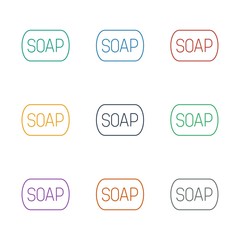 Soap for web and mobile icon white background