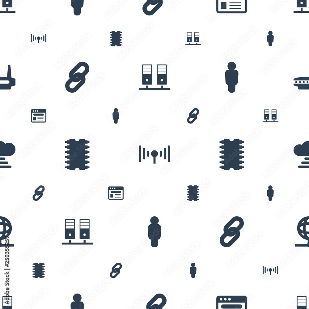 Poster network icons pattern seamless white background