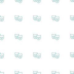 mask icon pattern seamless white background