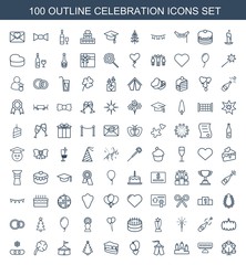 100 celebration icons