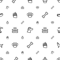 dog icons pattern seamless white background
