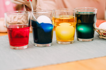 preparation of decorations for the Holy Easter