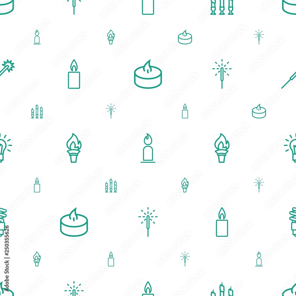 Poster glow icons pattern seamless white background