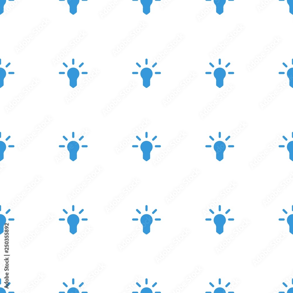 Poster bulb icon pattern seamless white background