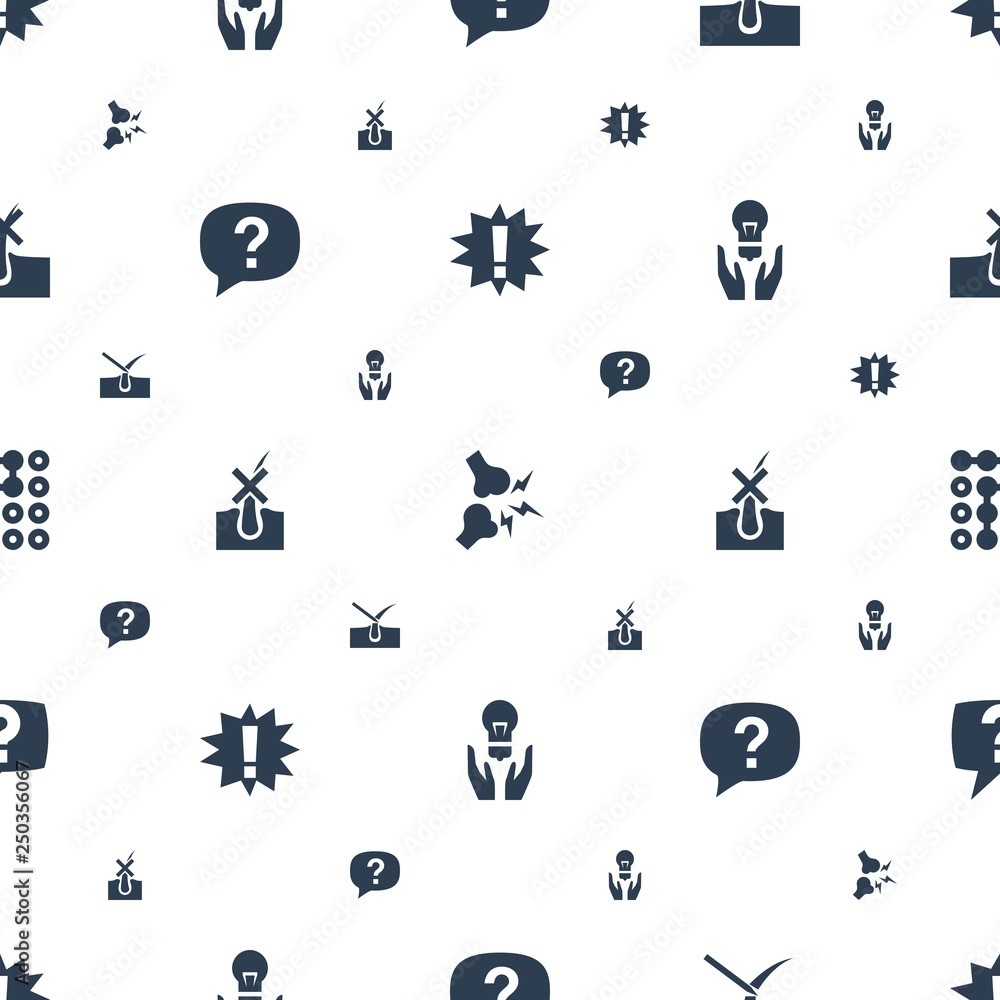 Poster problem icons pattern seamless white background