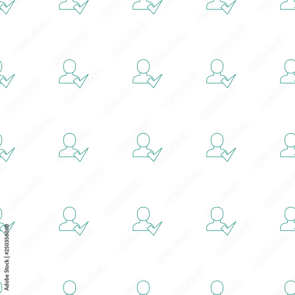 Poster add user icon pattern seamless white background