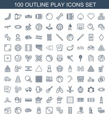 100 play icons