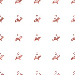 man laying in the sun icon pattern seamless white background
