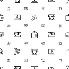 pay icons pattern seamless white background