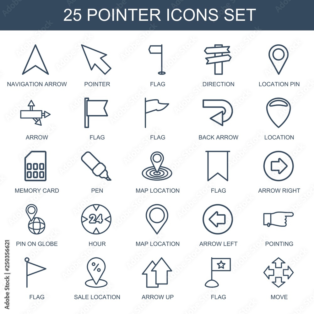 Poster 25 pointer icons
