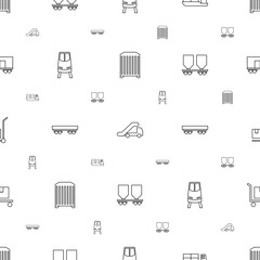 freight icons pattern seamless white background