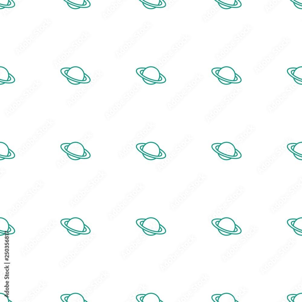 Poster planet icon pattern seamless white background
