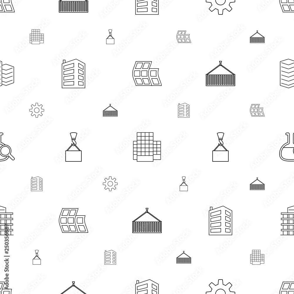 Poster development icons pattern seamless white background