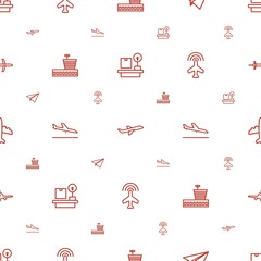 airplane icons pattern seamless white background