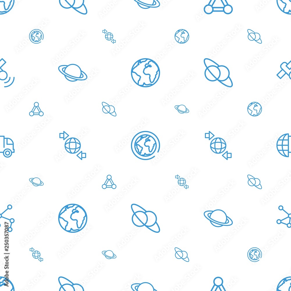 Poster global icons pattern seamless white background