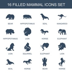 16 mammal icons