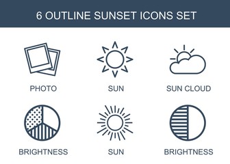 sunset icons