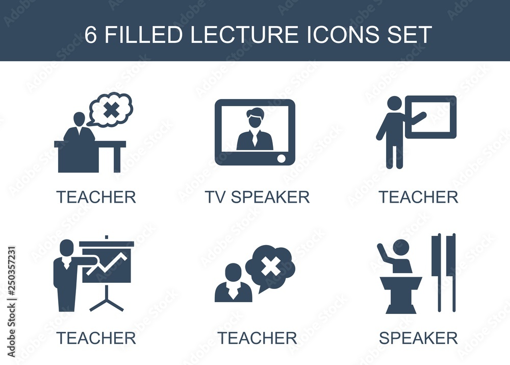 Canvas Prints 6 lecture icons