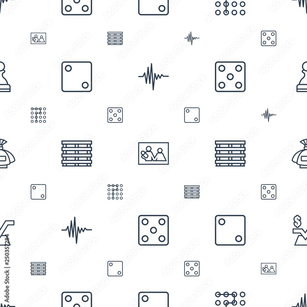 Poster square icons pattern seamless white background