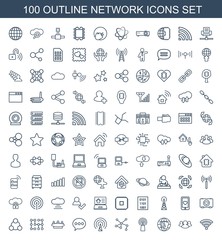 100 network icons