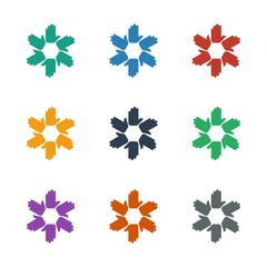 hands icon white background