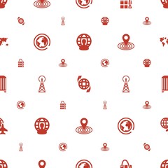 global icons pattern seamless white background