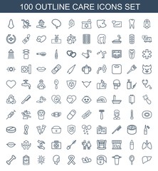 100 care icons