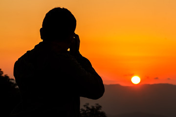 Silhouette of a photographer at Eastern.