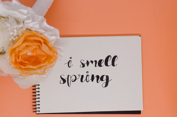 A greeting to spring concept