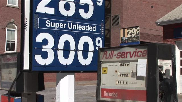 View of a petrol pump in Montpelier Vermont United States
