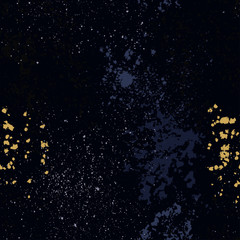 Vector seamless cosmic background of night sky on black background