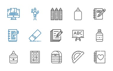 pencil icons set