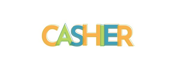Cashier word concept