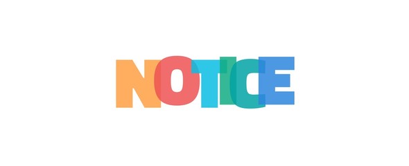 Notice word concept