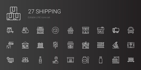 shipping icons set