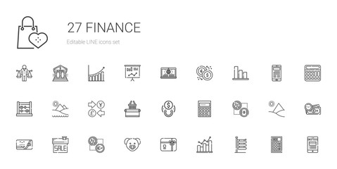 finance icons set