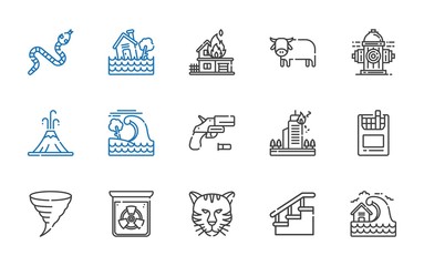 danger icons set