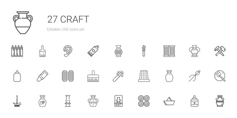 craft icons set