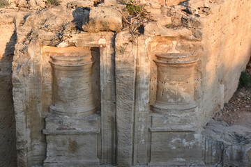 Short Column Reliefs, Partial Sunlight, Paphos, Cyprus