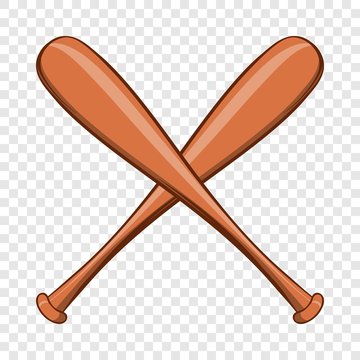 Baseball bat icon in cartoon style isolated on background for any web design 