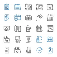 plan icons set