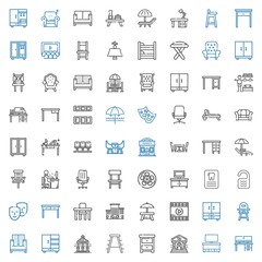 chair icons set