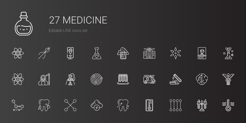 medicine icons set