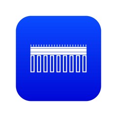 Bridge icon digital blue for any design isolated on white vector illustration