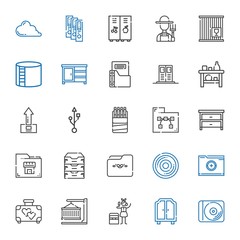 storage icons set